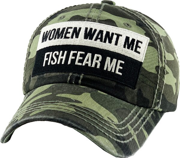 women love me fish fear me hat